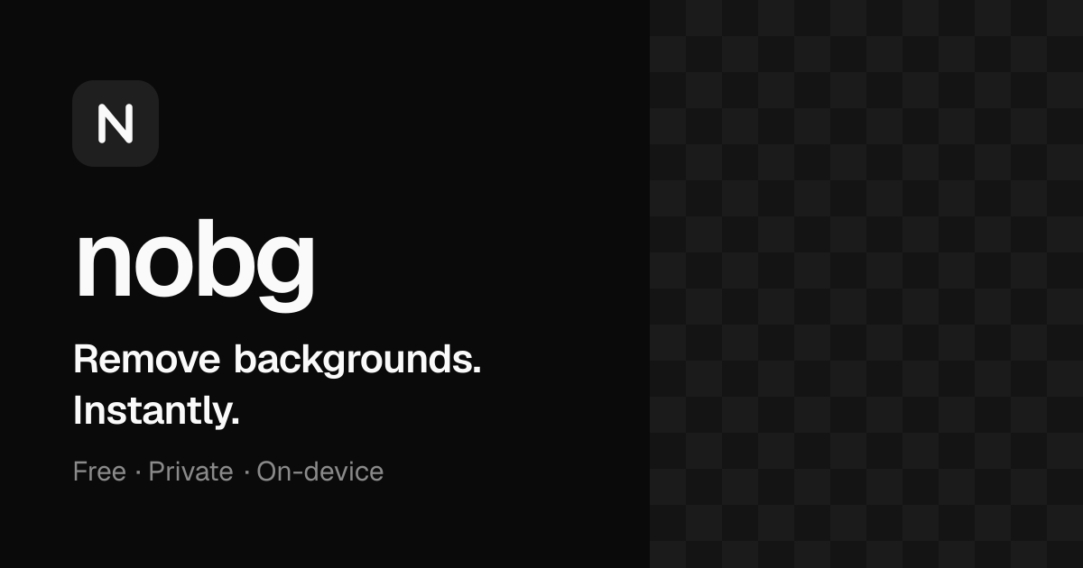 I built nobg, a free open-source background remover that runs entirely in your browser